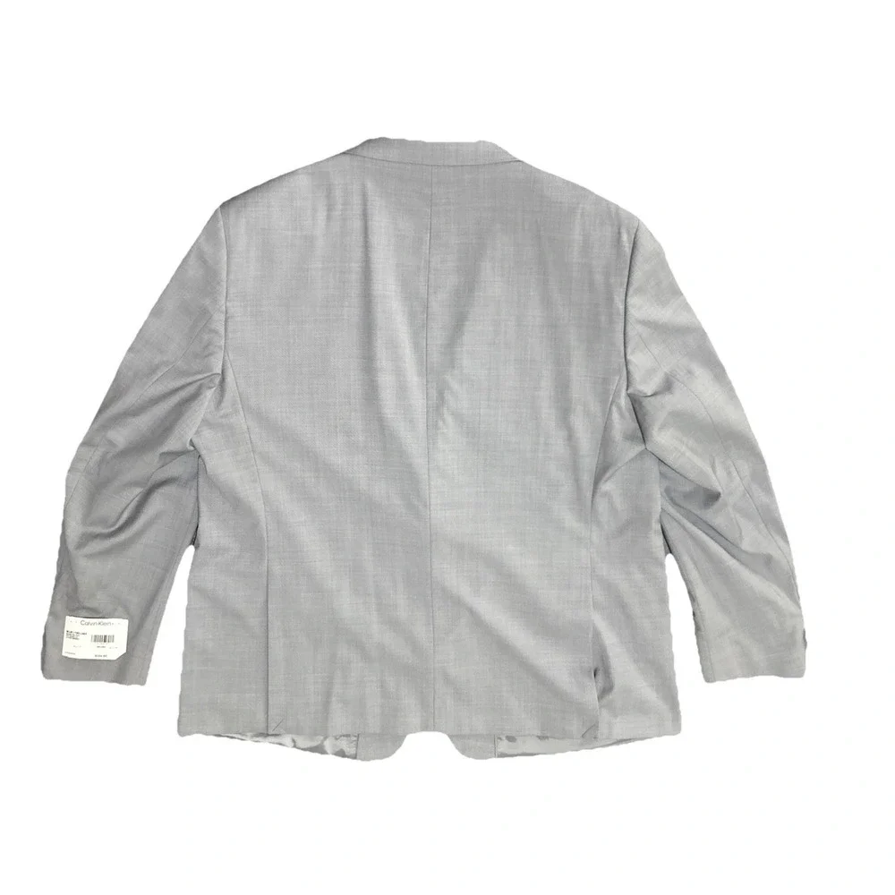 Calvin Klein X Slim Fit Wool Blend Blazer Light Gray Big & Tall Mens 58 Long NWT